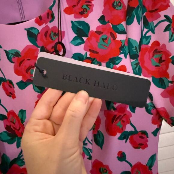 NEW NWT Black Halo Jodee Dress in Ravel Pink Rose - Picture 3 of 9